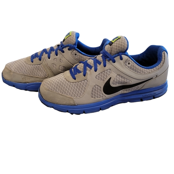 Nike Lunar Forever Grey, Blue, and Lime Green - Picture 2 of 5